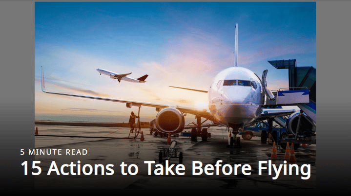 15 Actions to Take Before Flying
