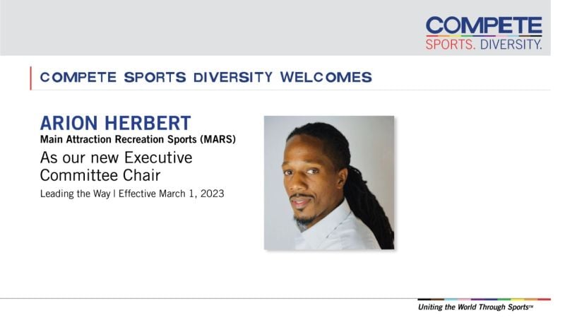 Founder of MARS and Creator of Turf Wars is the new Compete Sports Diversity Executive Committee Chair
