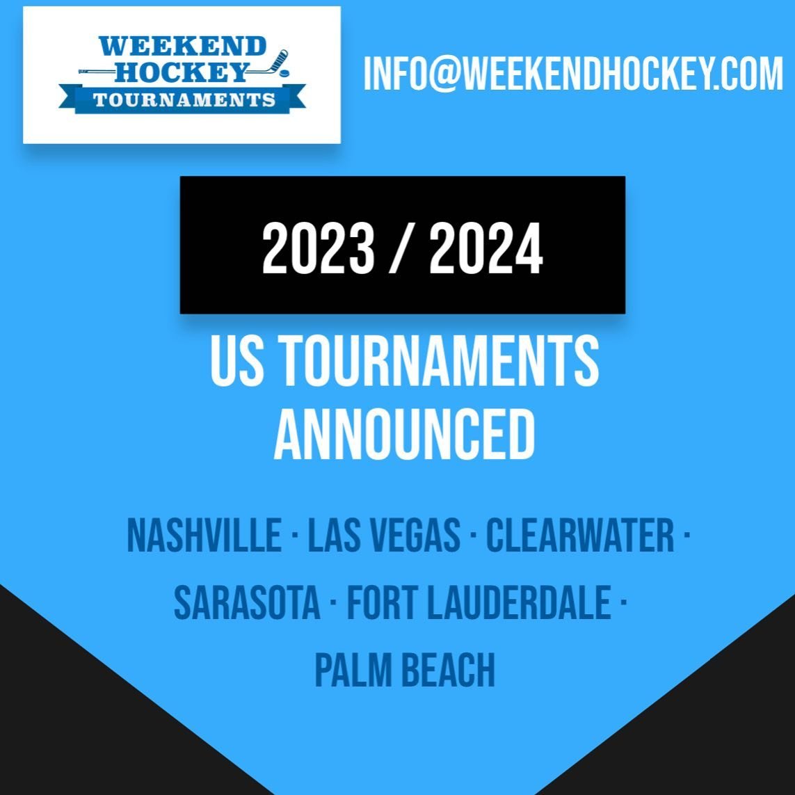 Check out Weekend Hockey’s 2023/2024 Upcoming Schedule and Locations!