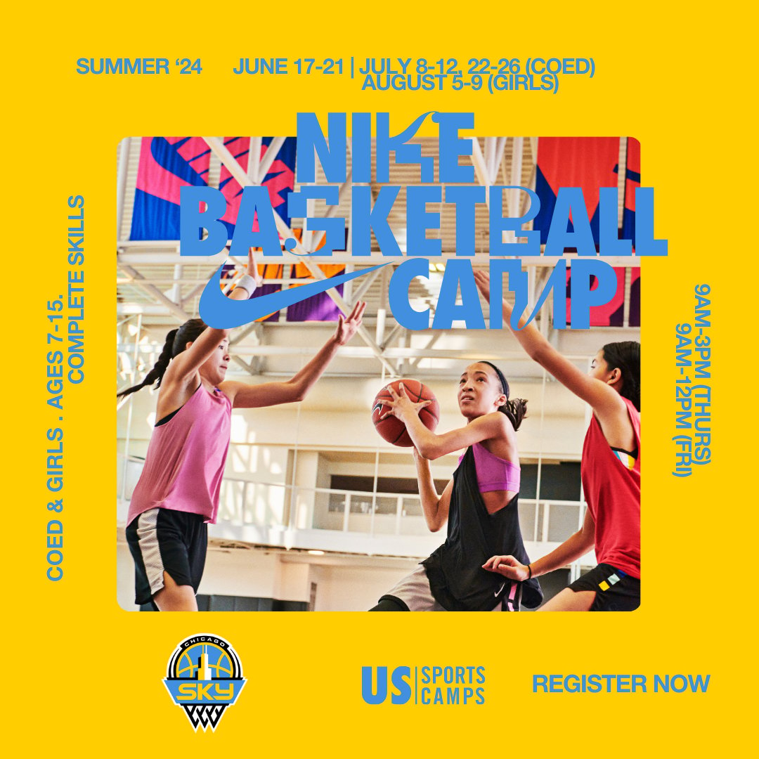 Chicago Sky and Nike Sports Camps Team Up for Exciting Youth Summer Camps at Wintrust Sports Complex in Bedford Park, IL!