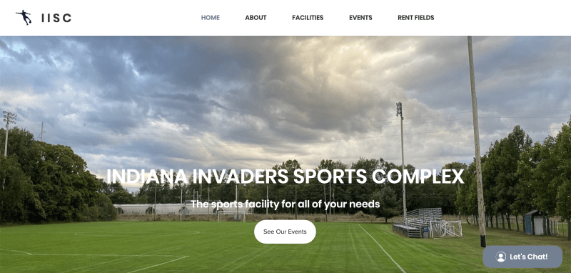 New Website – Indiana Invaders Sports Complex