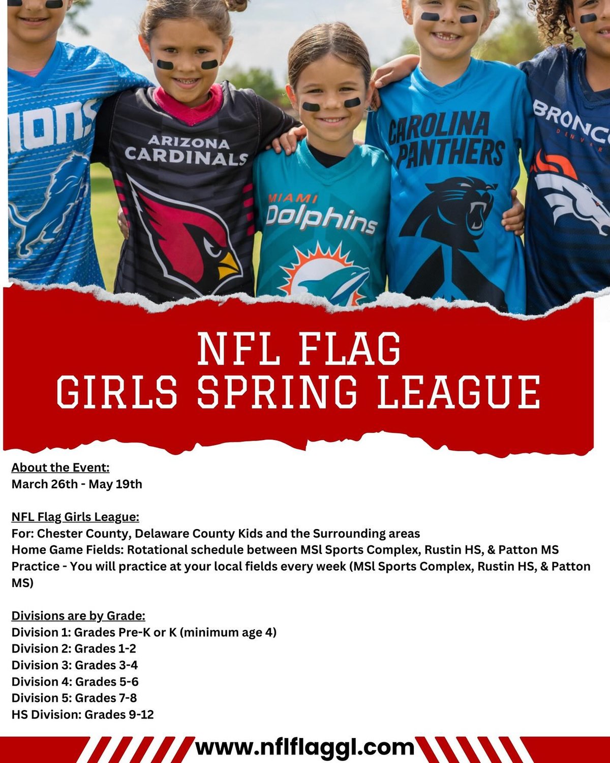 NFL Flag Girls Football Registration - Garnet Valley 