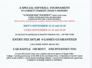  For Garrett 1 Adult Wood Bat Slowpitch