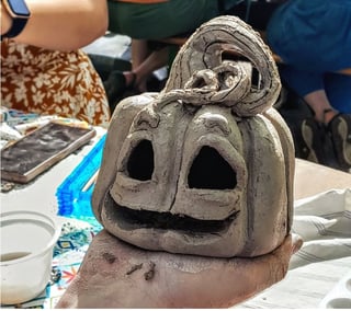 Curiouser Clay Pinchpot Pumpkins