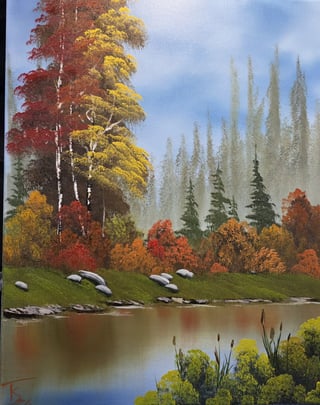 LEARN TO PAINT LIKE BOB ROSS! CATTAIL CREEK