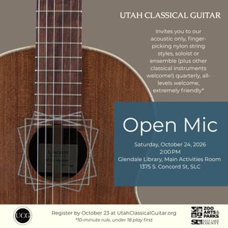 Classical Guitar Open Mic - All Levels Welcome