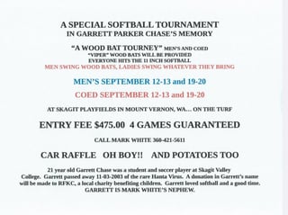For Garrett 2 Adult Wood Bat Slowpitch