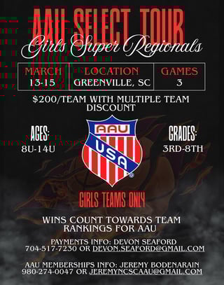 AAU Select Tour Girls Basketball Super Regionals 