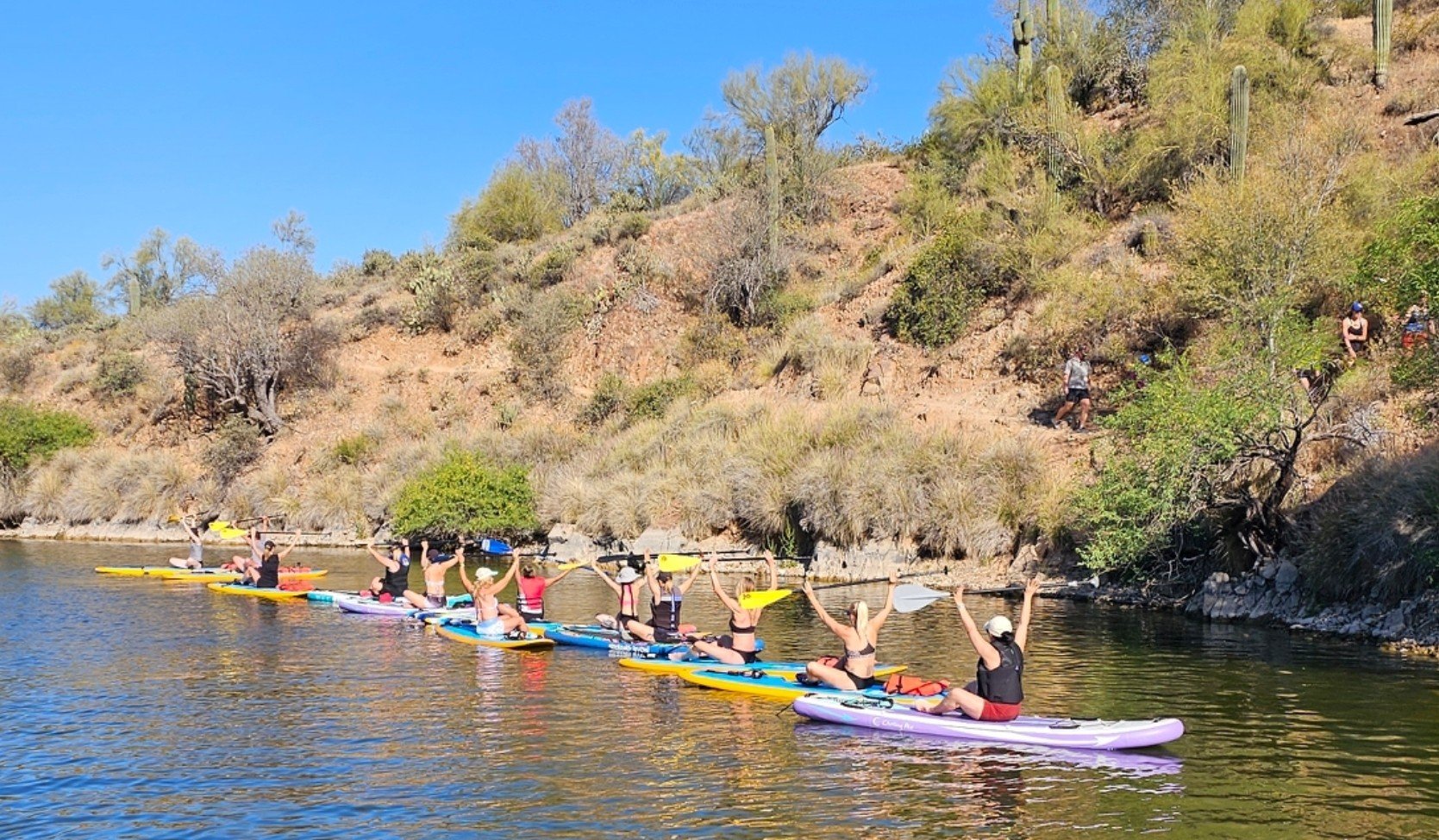 Paddleboard Pilates at Saguaro Lake