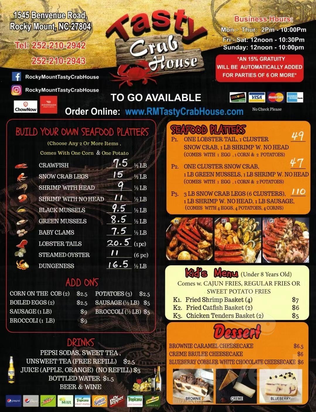 Tasty Crab House - Rocky Mount