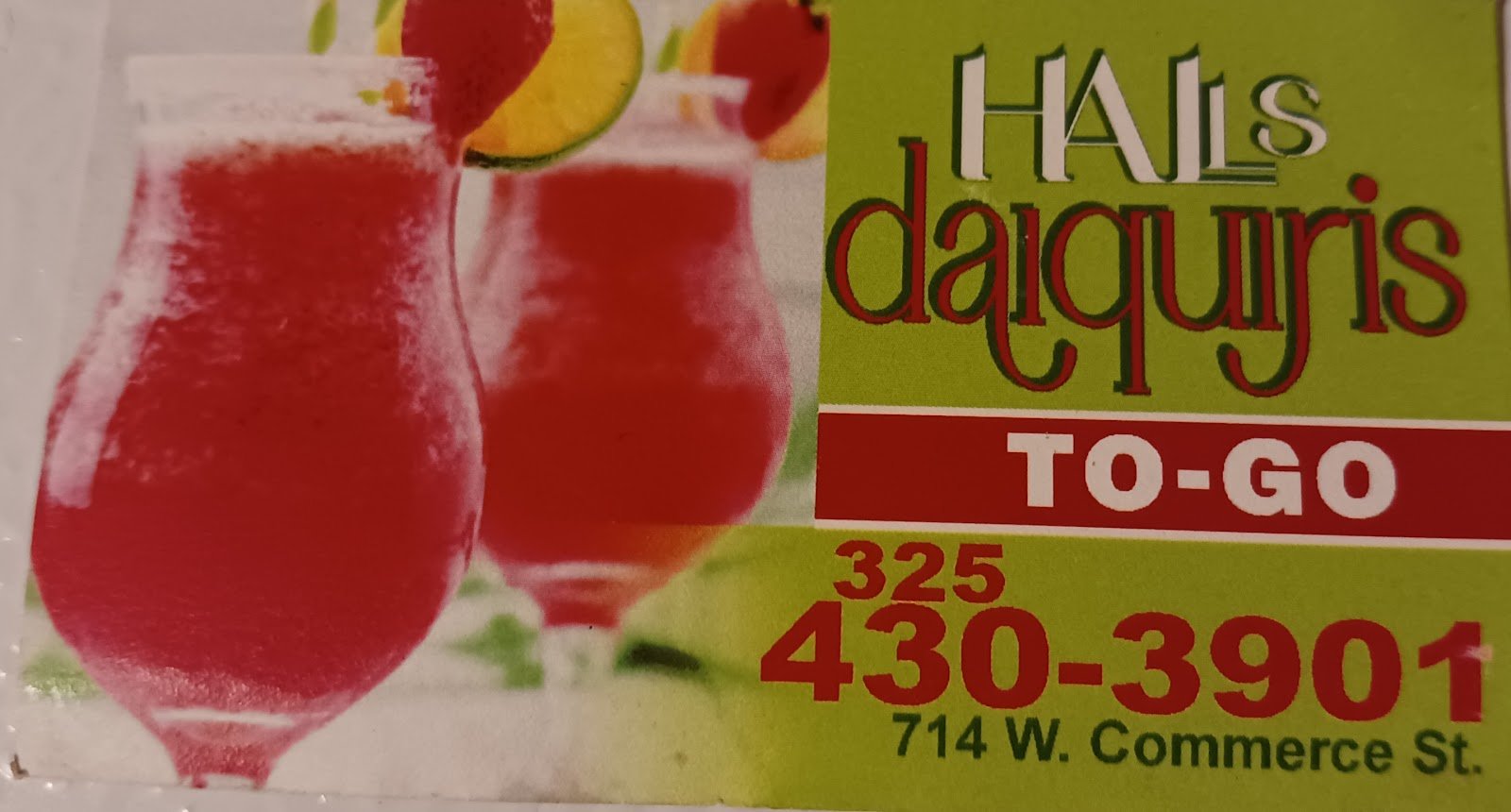 Halls Daiquiris To Go