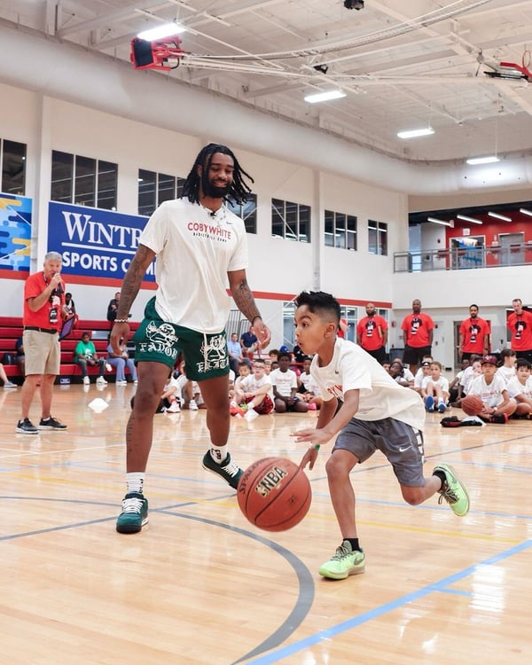 Chicago Bulls Star Coby White Hosts Youth Basketball Camp at Wintrust Sports Complex