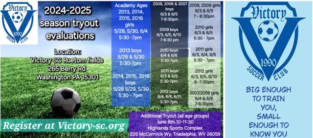 Victory Soccer Club Tryouts