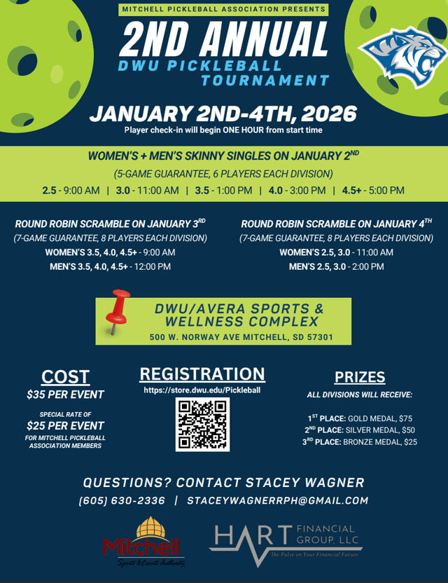 2nd Annual Mitchell Pickleball Indoor Tournament flyer.png