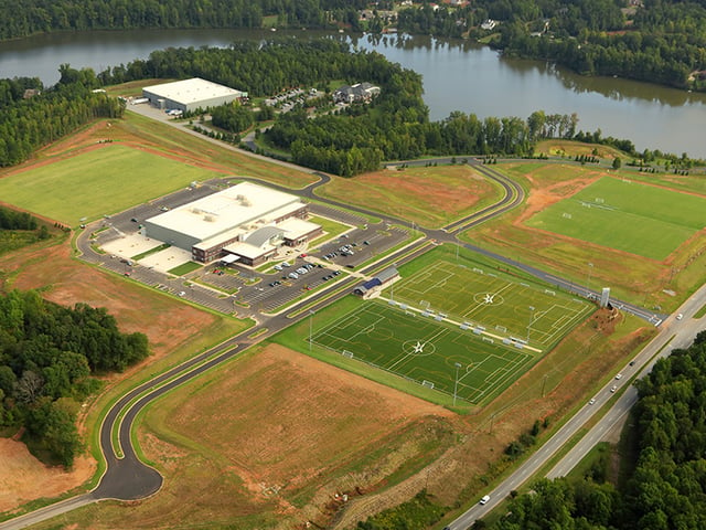 upward star center aerial view