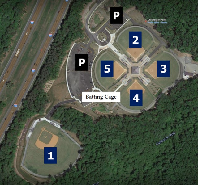 Chichester park aerial view