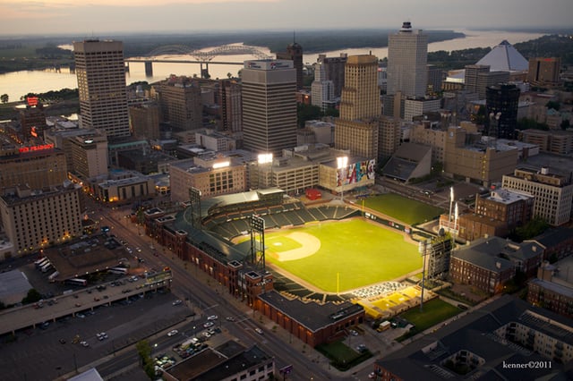 Aerial View of Downtown Memphis and AutoZone Park  Jack Kenner.jpg