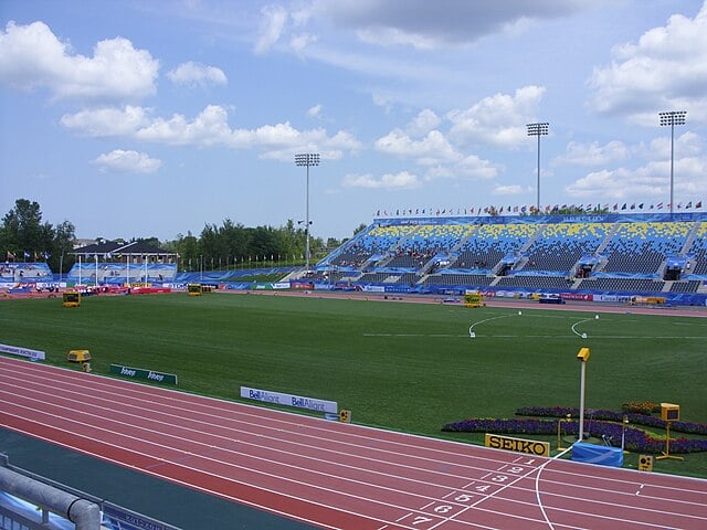 Croix Bleue Medavie Stadium track.JPG