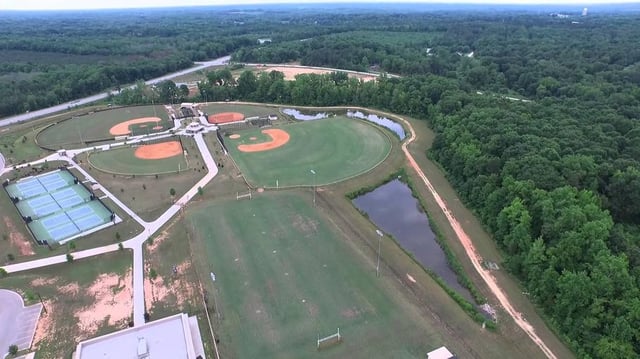 York Comprehensive High School - Aerial View Athletic Facilities
