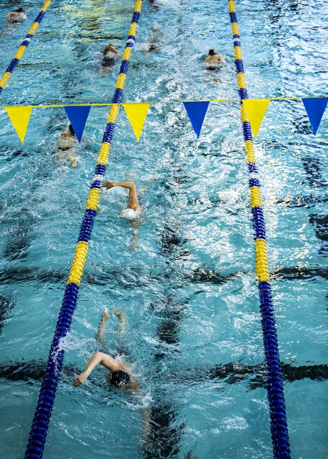 long center pool aerial