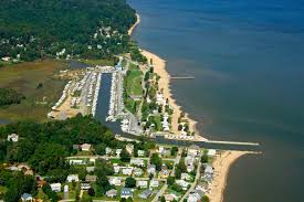 breezy point beach from above