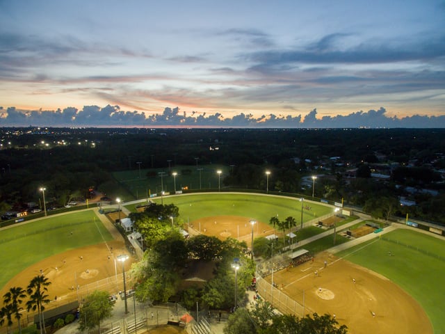 Eddie C. Moore Complex - Baseball-Softball-Soccer Fields - Aerial view
