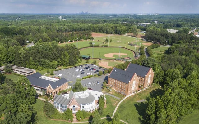 Belmont Abbey College aerial view