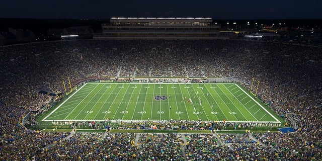 Notre Dame Stadium Night
