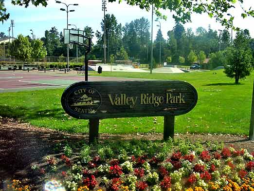 Valley ridge park sign