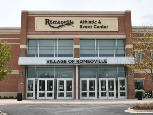 Romeoville athletic and event center logo.png
