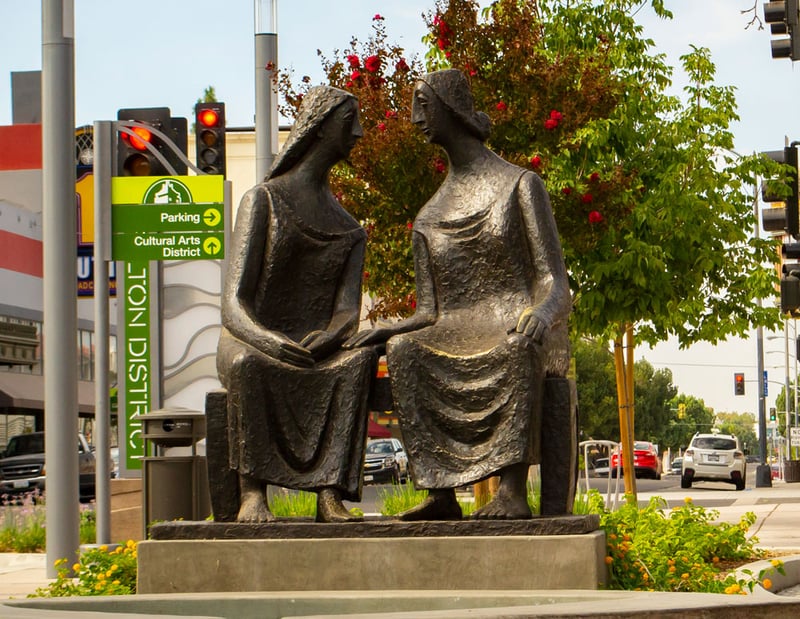The Visit by Clement Renzi sculpture